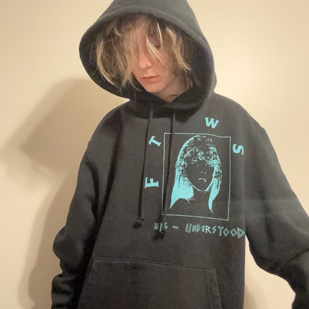 Black Graphic Hoodie Sweater